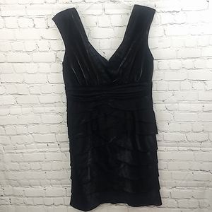 Roulette Sleeveless Black Cocktail Dress